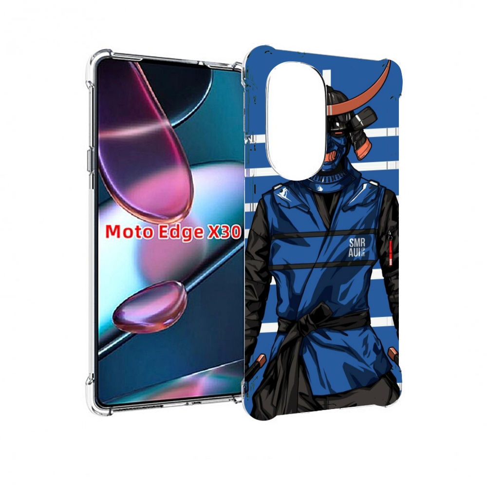 

Чехол MyPads самурай в синей форме для Motorola Moto Edge X30, Прозрачный, Tocco
