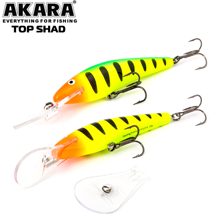 

Воблер Akara Top Shad 105F 18 гр 5/8 oz 4,1 in A102, Разноцветный, Top Shad