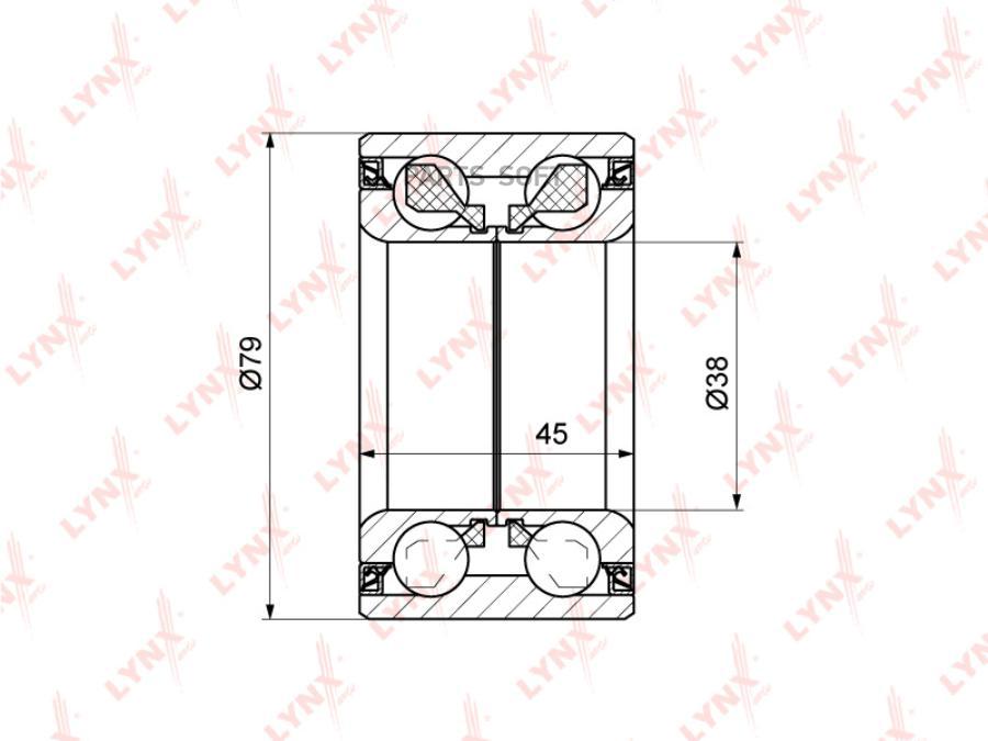 

Подшипник ступицы задней Nissan X-Trail 01>13 Lynx WB1320