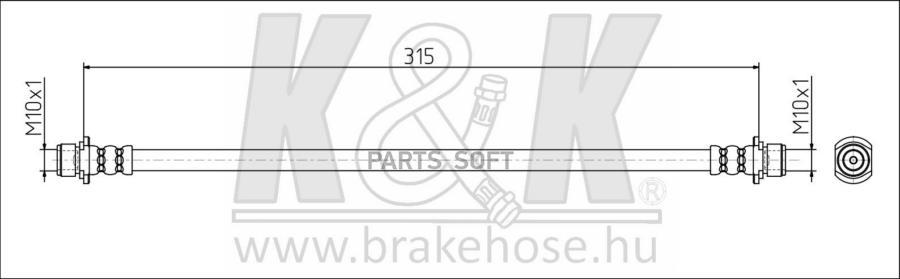 

Шланг Тормозной K&K Ft1571 Toyota Landcruiser #J200, Lexus Lx450, Lx570 Задн. K&K арт. FT1