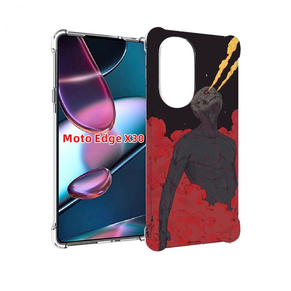

Чехол MyPads скелет в красном дыму для Motorola Moto Edge X30, Прозрачный, Tocco