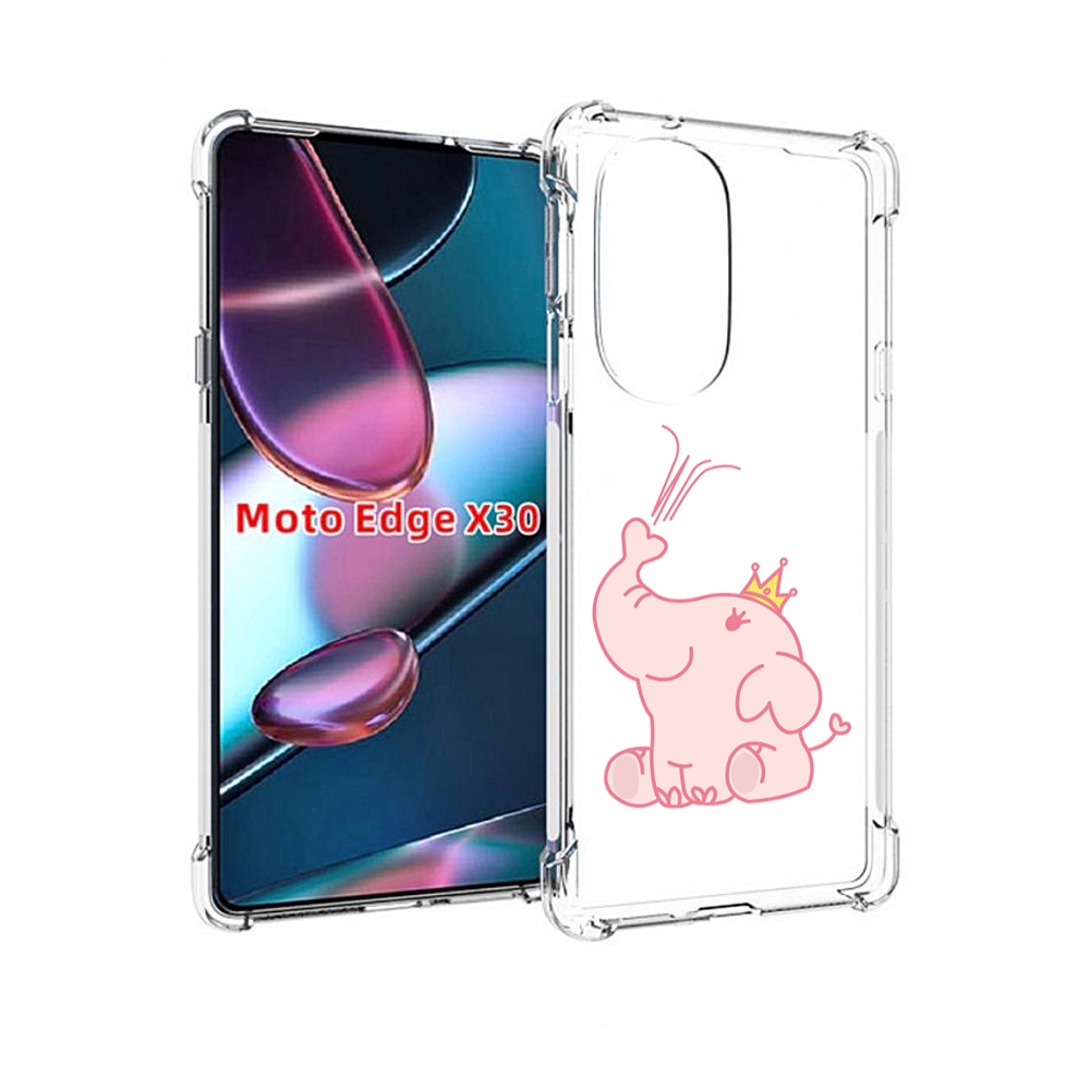 

Чехол MyPads слоник-принц детский для Motorola Moto Edge X30, Прозрачный, Tocco