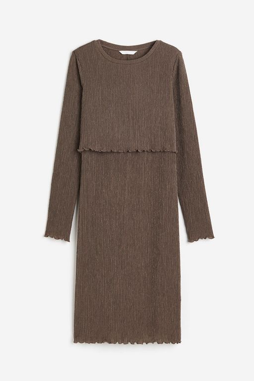 

Платье женское H&M 1205139 коричневое XL, Коричневый, 1205139