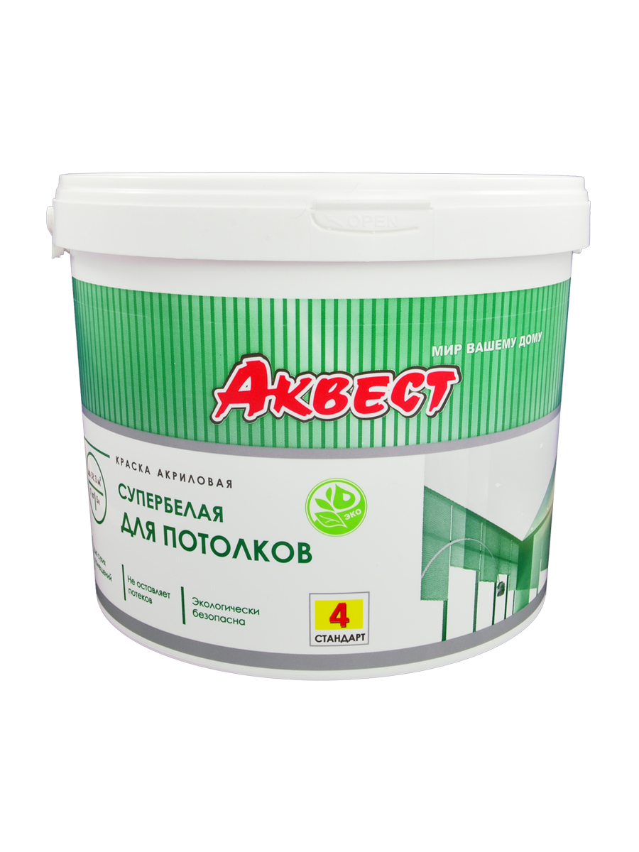 Краска Аквест 4 Стандарт, база A, 1,4 кг укрывная грунт краска farbitex