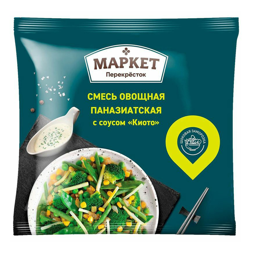 Замороженная смесь овощная Маркет Перекрёсток Паназиатская с соусом Киото 400 г