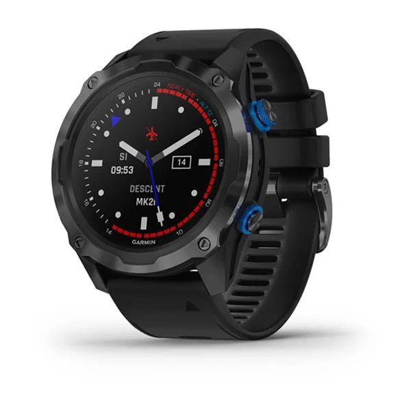 Garmin Descent Mk2i титановые с DLC-покрытием и черным ремешком