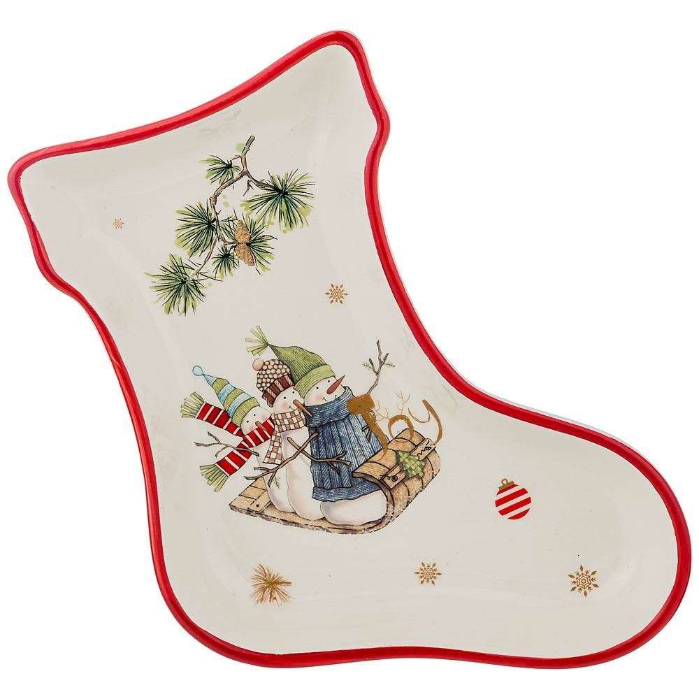 

Набор из 2 штук Блюдо Agness Winter Fun 21х15.5х3см, керамика (358-1662_2), Белый