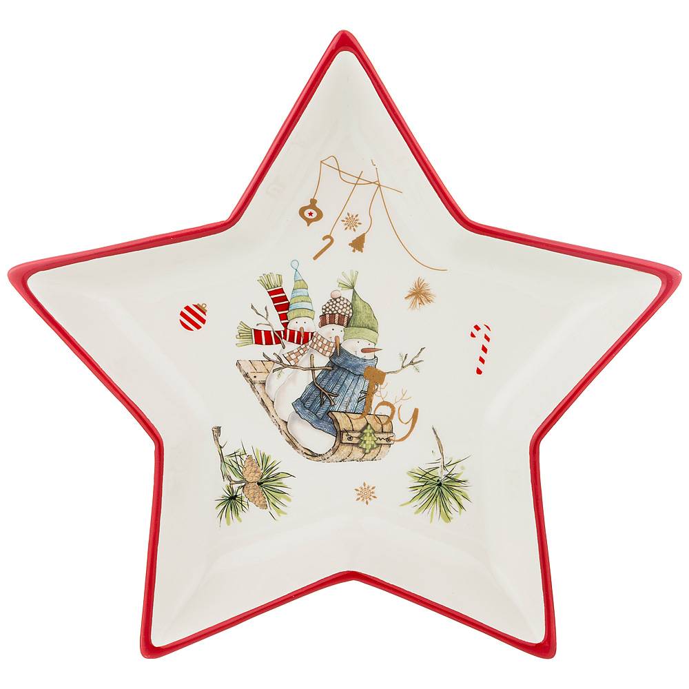 

Набор из 2 штук Блюдо Agness Winter Fun 25х25х3.5см, керамика (358-1668_2), Белый