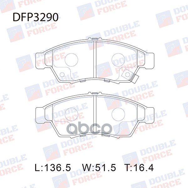 

Тормозные колодки DOUBLE FORCE дисковые DFP3290