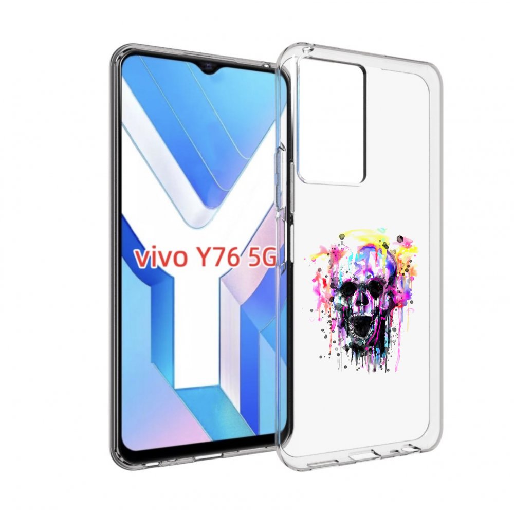 

Чехол MyPads граффити череп для Vivo Y76 5G, Прозрачный, Tocco