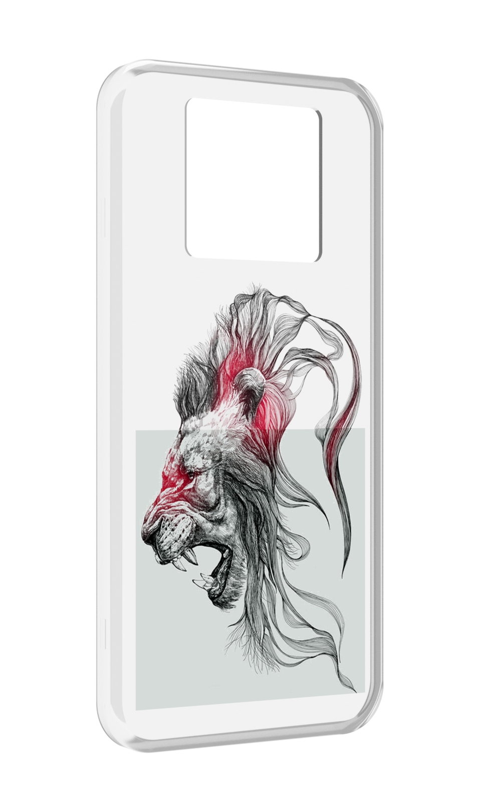 

Чехол MyPads разъяренный лев для Black Shark 3 5G / Black Shark 3S, Прозрачный, Tocco