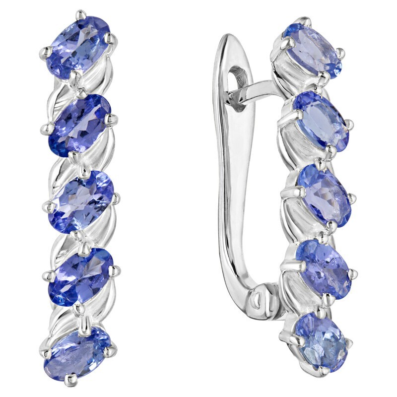 

Серьги из серебра с танзанитом LAZURIT-ONLINE 8167NP, 8167NP