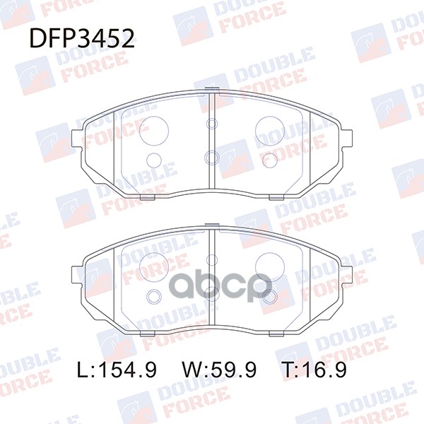 

Тормозные колодки DOUBLE FORCE дисковые DFP3452