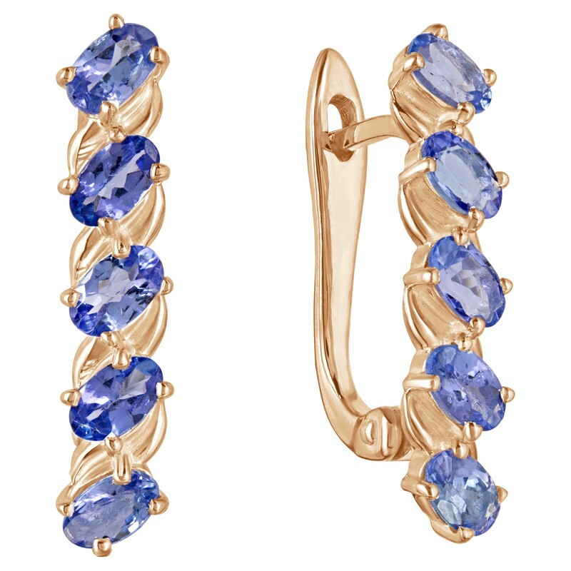 

Серьги из серебра с танзанитом LAZURIT-ONLINE 8167PG, 8167PG