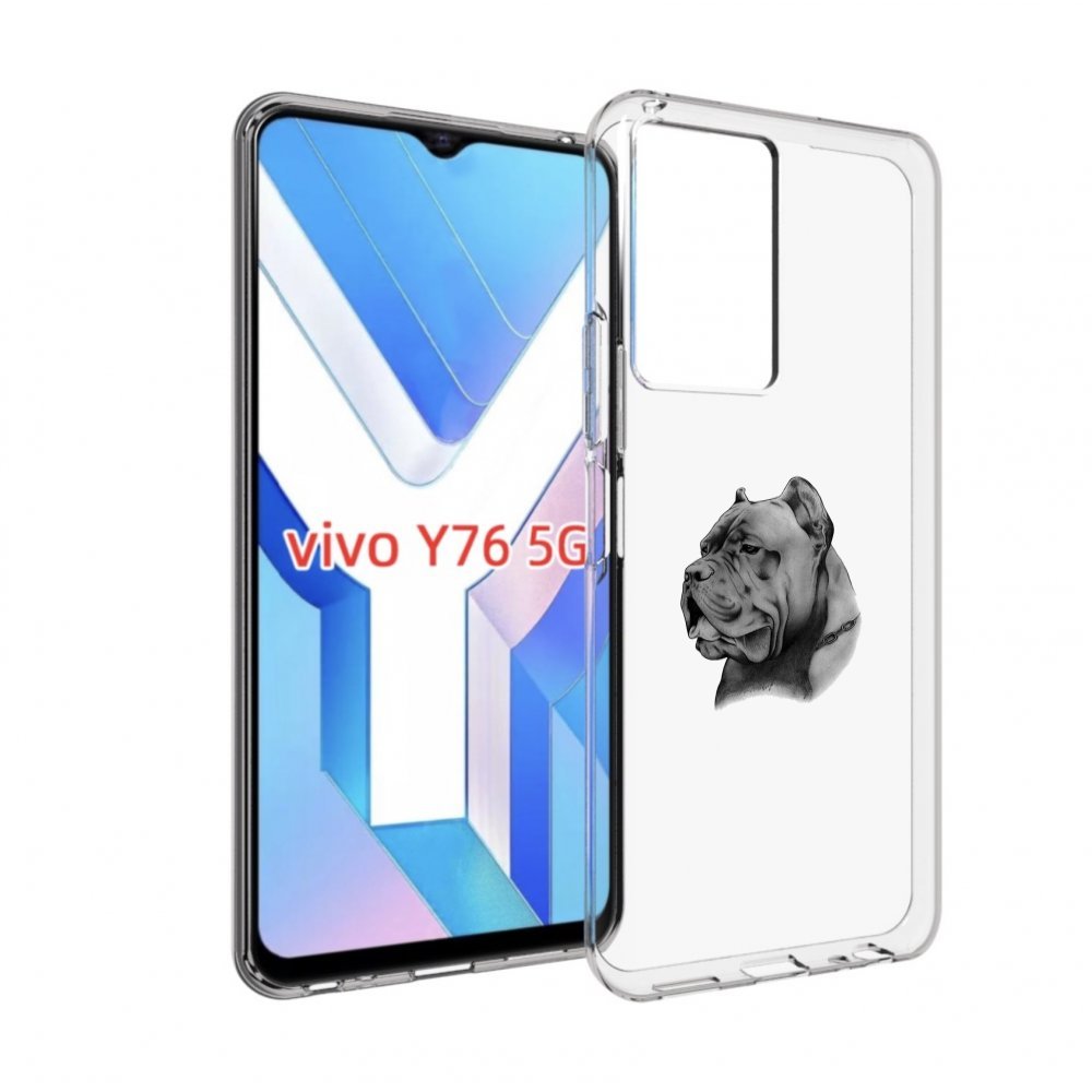

Чехол MyPads грозный бульдог для Vivo Y76 5G, Прозрачный, Tocco