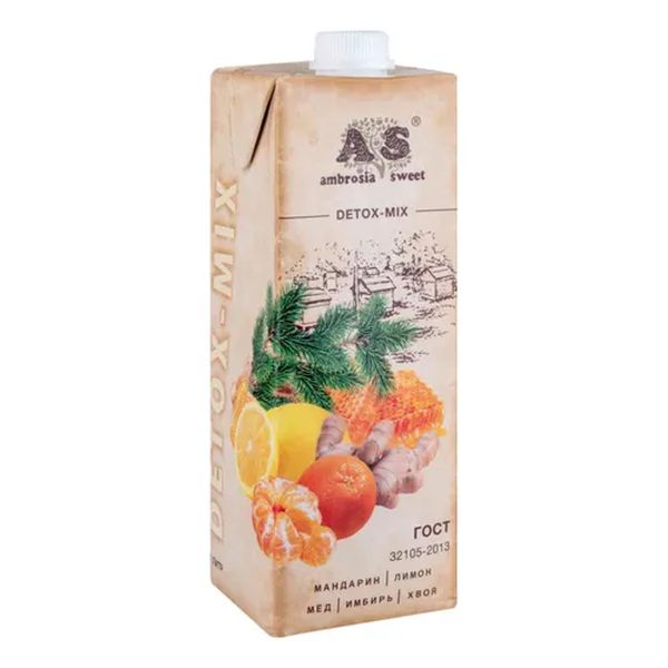 

Детокс-сок Ambrosia Sweet мандарин-лимон-мед-имбирь-хвоя 1 л