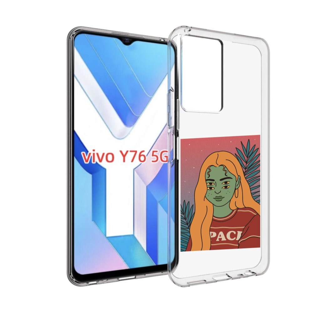 

Чехол MyPads четырехглазая девушка женский для Vivo Y76 5G, Прозрачный, Tocco