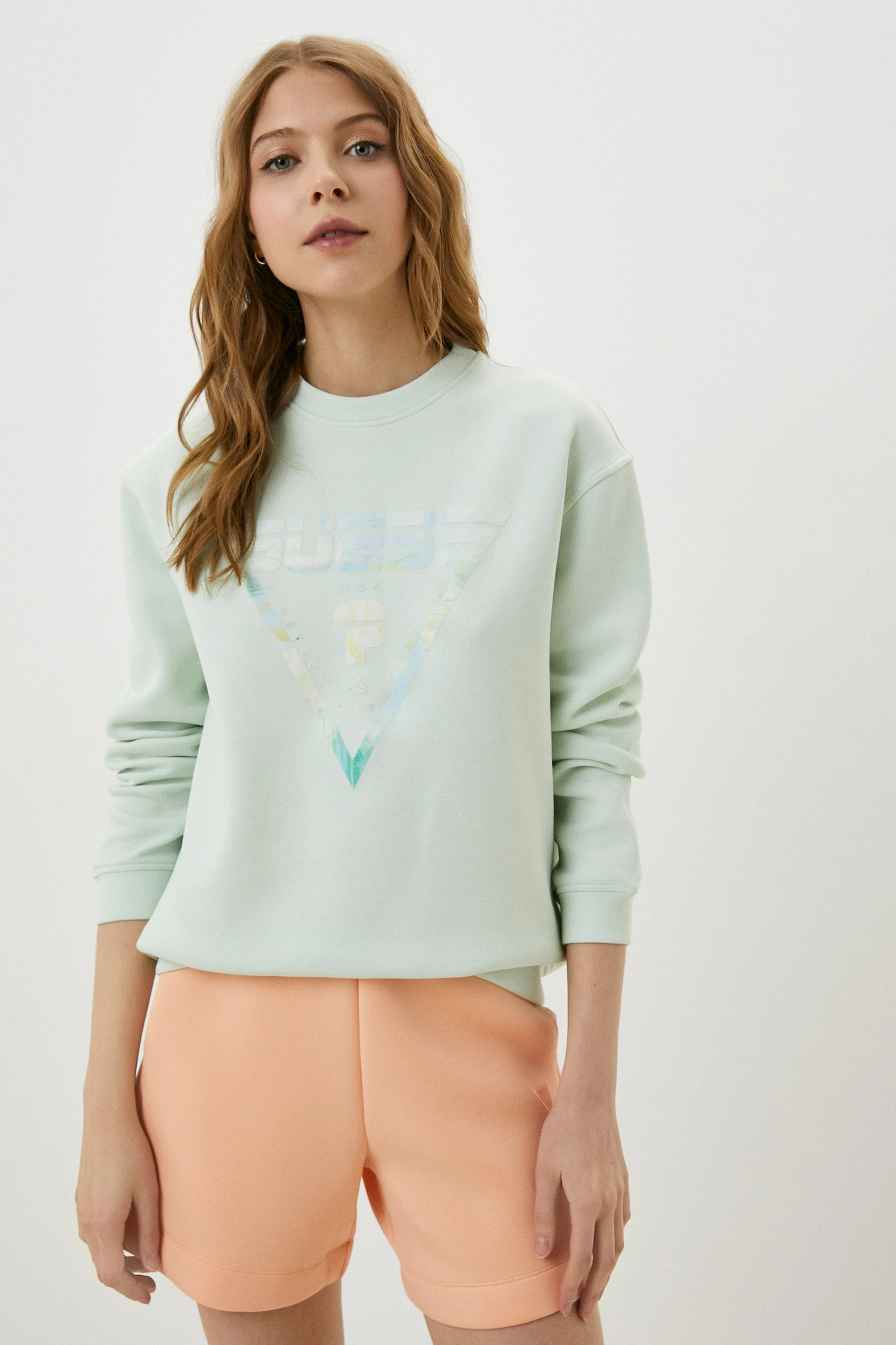 

Свитшот женский Guess V2GQ14FL04PG7II зеленый 48 RU, V2GQ14FL04PG7II