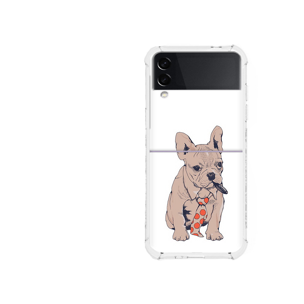 

Чехол MyPads Tocco для Samsung Galaxy Z Flip 3 бульдог с сигарой (PT226934.584.250), Прозрачный, Tocco