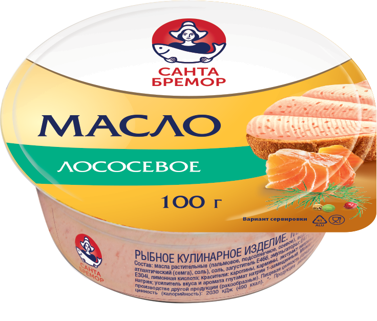 

Масло лососевое Санта Бремор бутербродное 100 г