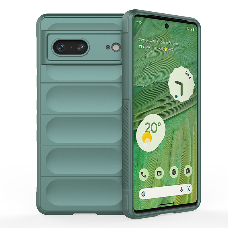

Противоударный чехол Flexible Case для Google Pixel 7, зеленый, Flexible Case