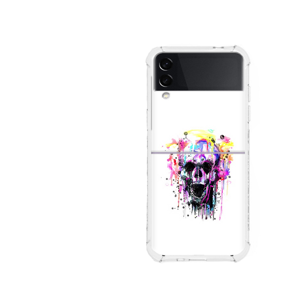 

Чехол MyPads Tocco для Samsung Galaxy Z Flip 3 граффити череп (PT226934.584.298), Прозрачный, Tocco