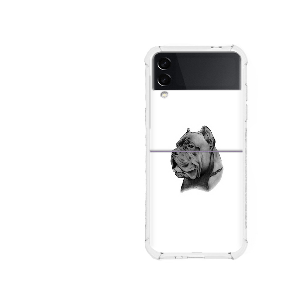 

Чехол MyPads Tocco для Samsung Galaxy Z Flip 3 грозный бульдог (PT226934.584.300), Прозрачный, Tocco