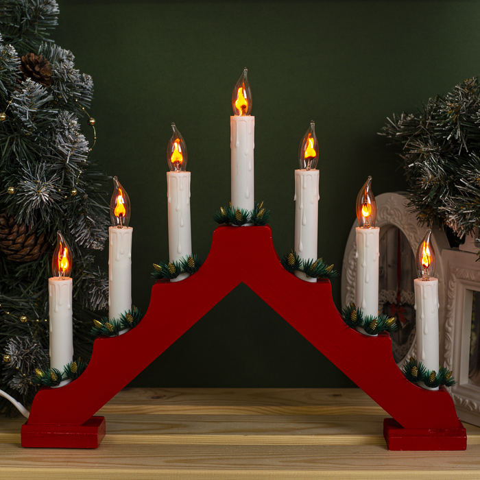 

Световая фигура Luazon Lighting Рождественская горка 4357286 красный, Рождественская горка