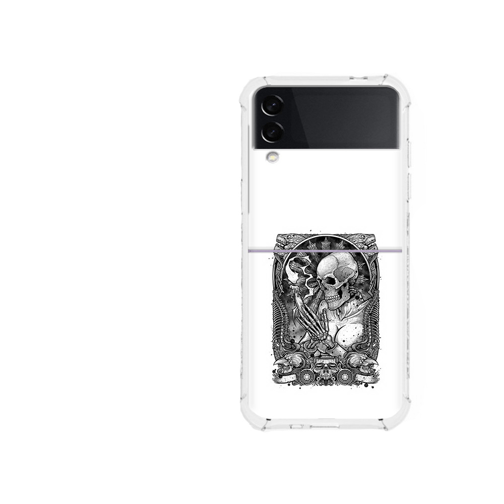 

Чехол MyPads Tocco для Samsung Galaxy Z Flip 3 девушка скелет (PT226934.584.316), Прозрачный, Tocco