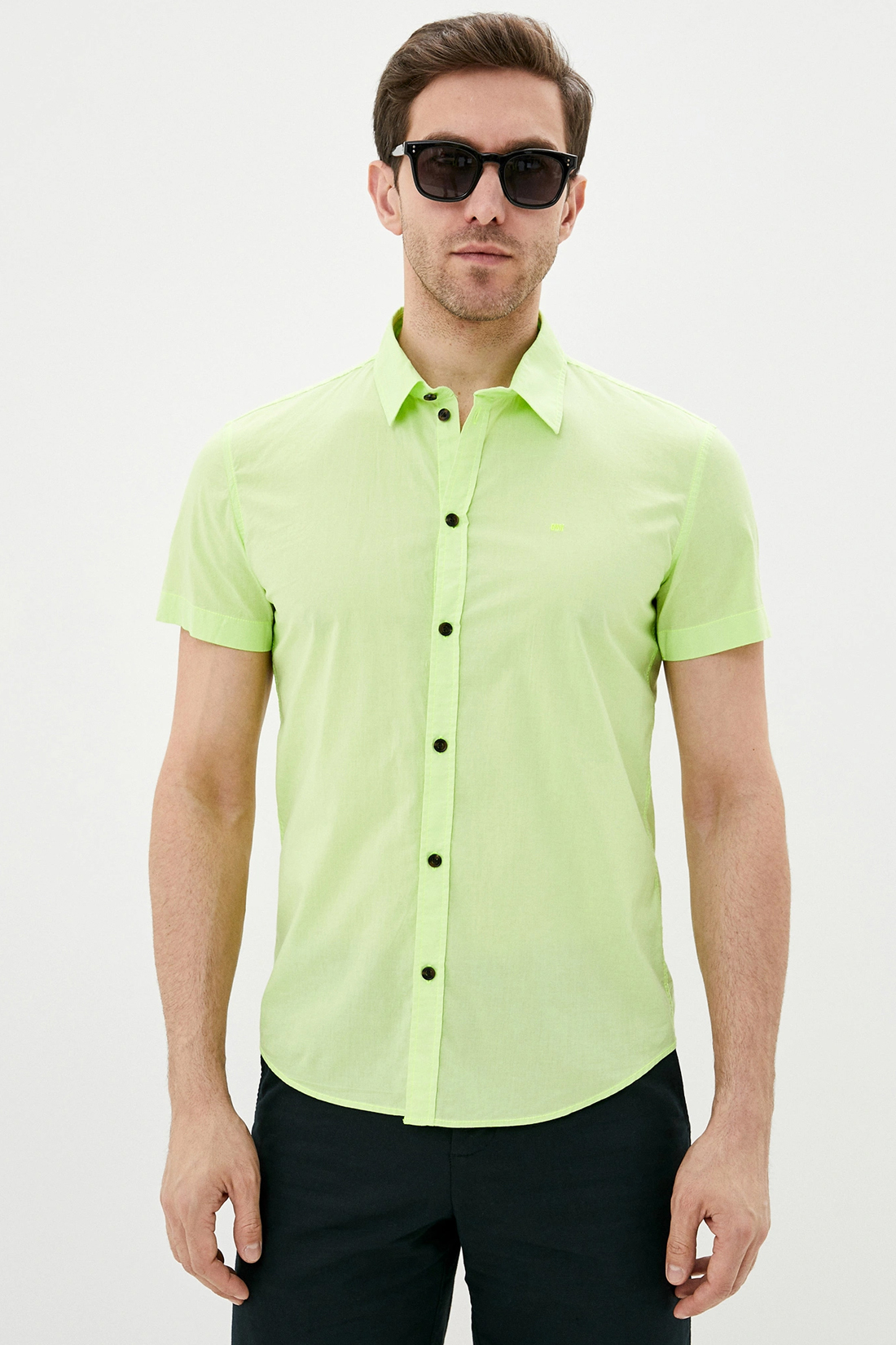 Рубашка мужская Baon B680023 зеленая S