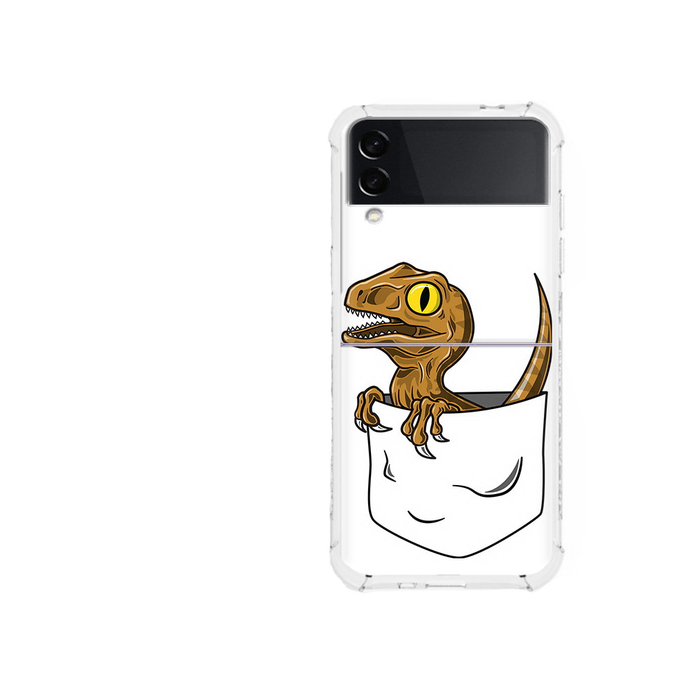 

Чехол MyPads Tocco для Samsung Galaxy Z Flip 3 динозавр в кармане (PT226934.584.327), Прозрачный, Tocco