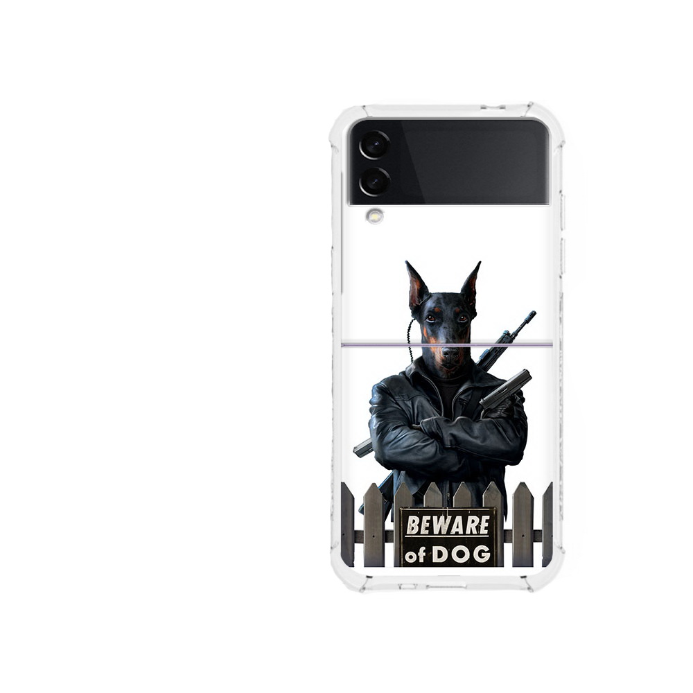 

Чехол MyPads Tocco для Samsung Galaxy Z Flip 3 доберман (PT226934.584.332), Прозрачный, Tocco