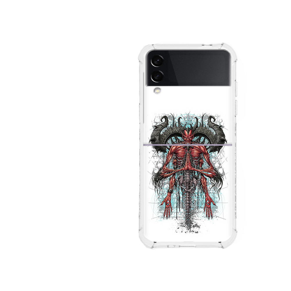 

Чехол MyPads Tocco для Samsung Galaxy Z Flip 3 дьявол (PT226934.584.340), Прозрачный, Tocco