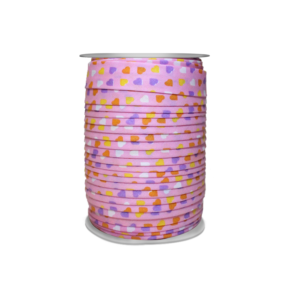 

Бейка декоративная (уп.100 ярд) шир. 20 мм сердечки771 розовый