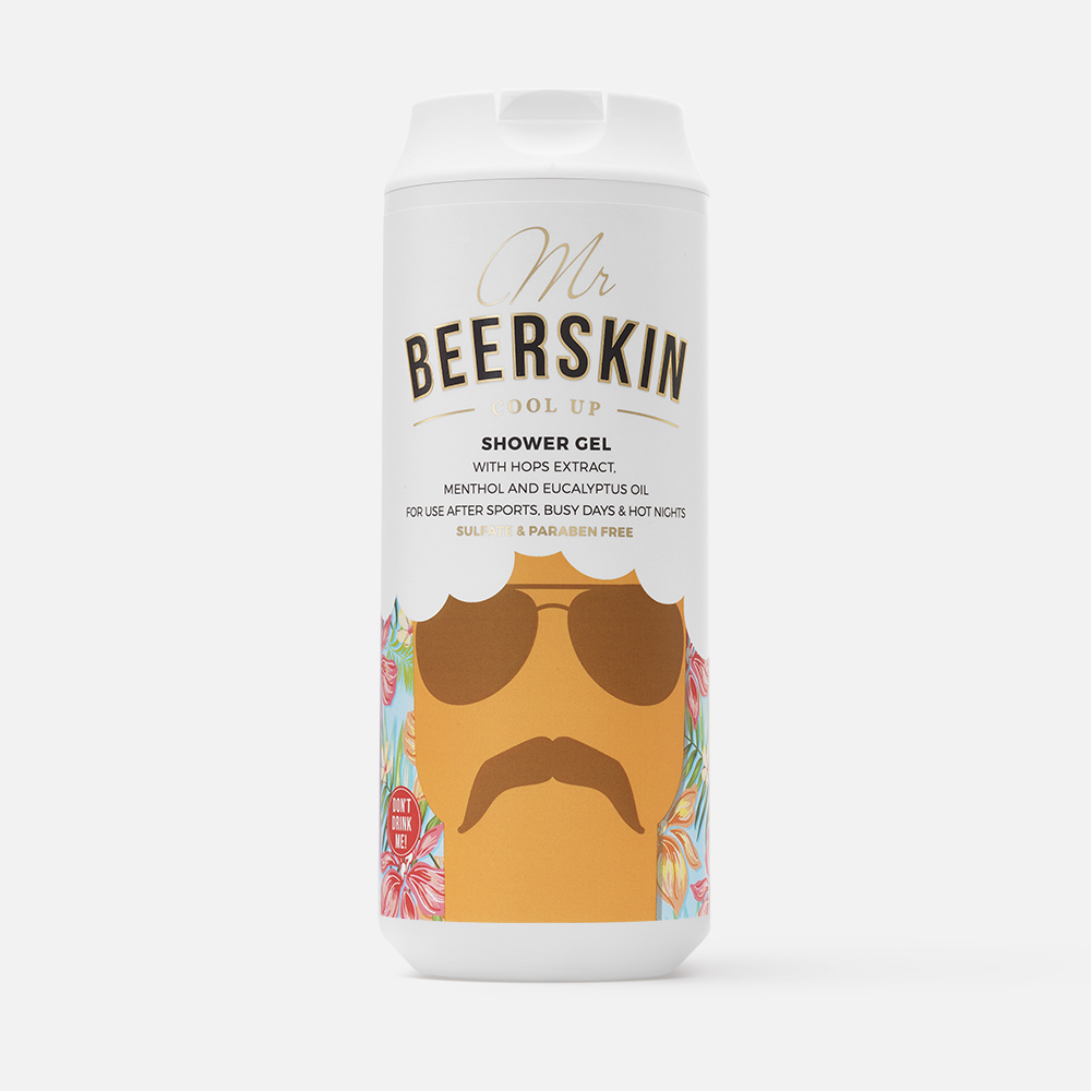 Гель для душа Beerskin Cool Up мужской, освежающий, для всех типов кожи 440 мл заботливая мама детский гель для купания малышарики с экстрактом мяты пустырника и тысячелистника 250