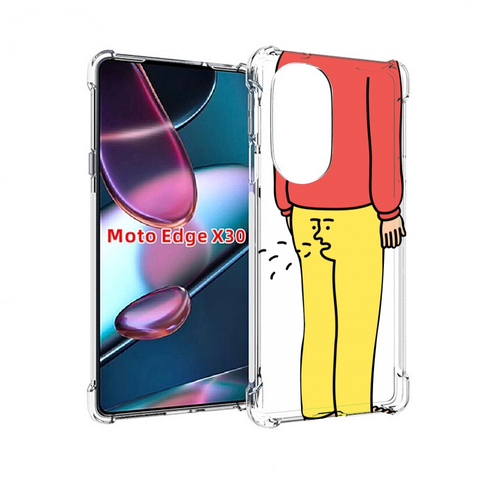 

Чехол MyPads смешной-мужчина для Motorola Moto Edge X30, Прозрачный, Tocco
