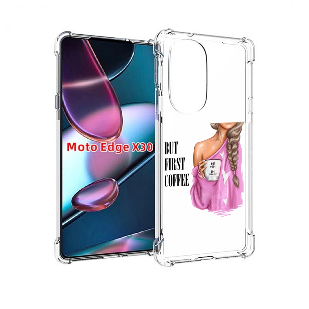 

Чехол MyPads сначала-кофе для Motorola Moto Edge X30, Прозрачный, Tocco