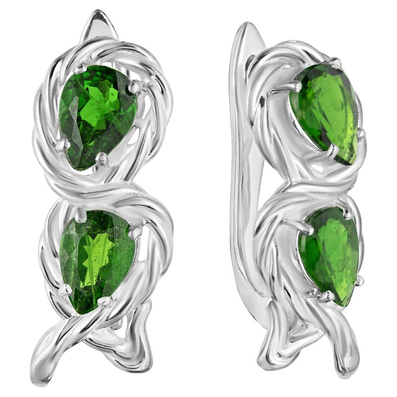 

Серьги из серебра с диопсидом LAZURIT-ONLINE 8195AG, 8195AG