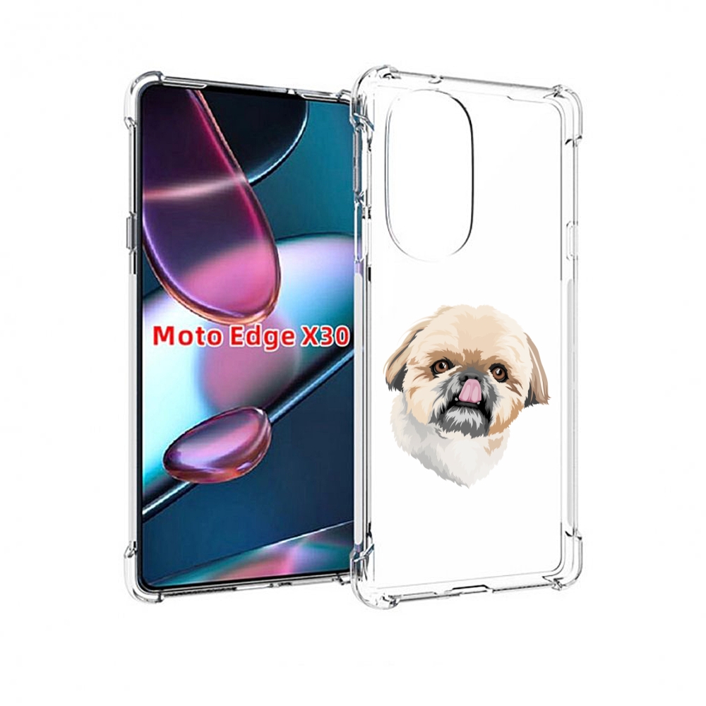 

Чехол MyPads собачка-с-язычком для Motorola Moto Edge X30, Прозрачный, Tocco