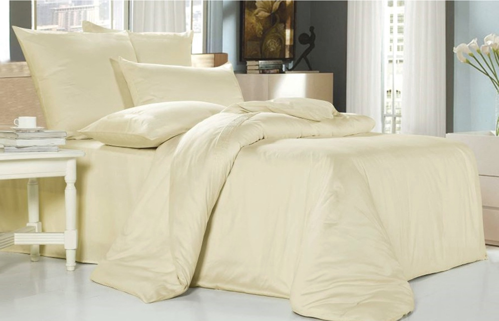 

Постельное бельё Maktex тенсель 1,5 спальное 60S 4307 Сливочный Универсал, Постельное белье тенсель 1,5 спальное Универсал