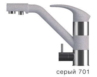 

Смеситель для кухни Tolero ДУО серый (701), ДУО серый (701)
