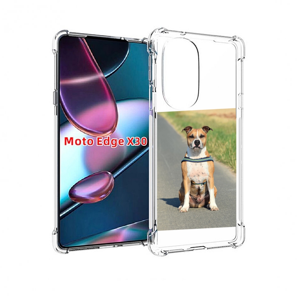 

Чехол MyPads стаффорд терьер для Motorola Moto Edge X30, Прозрачный, Tocco