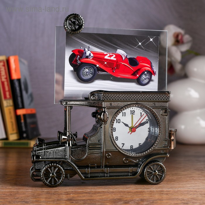 

Будильник "Автомобиль", с фоторамкой, d=6 см, 15 х 10 см, 23 Февраля
