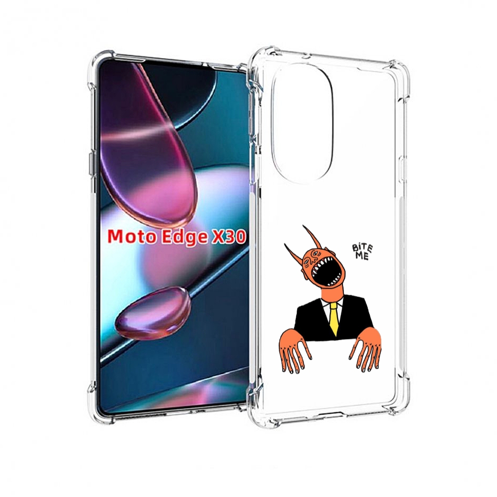 

Чехол MyPads странный чертик с длинными пальцами для Motorola Moto Edge X30, Прозрачный, Tocco