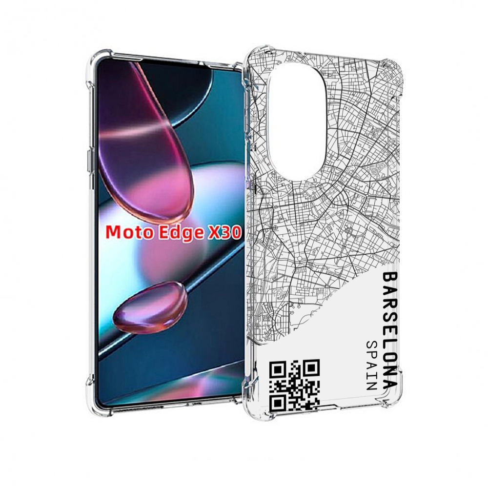 

Чехол MyPads схема-барселона для Motorola Moto Edge X30, Прозрачный, Tocco