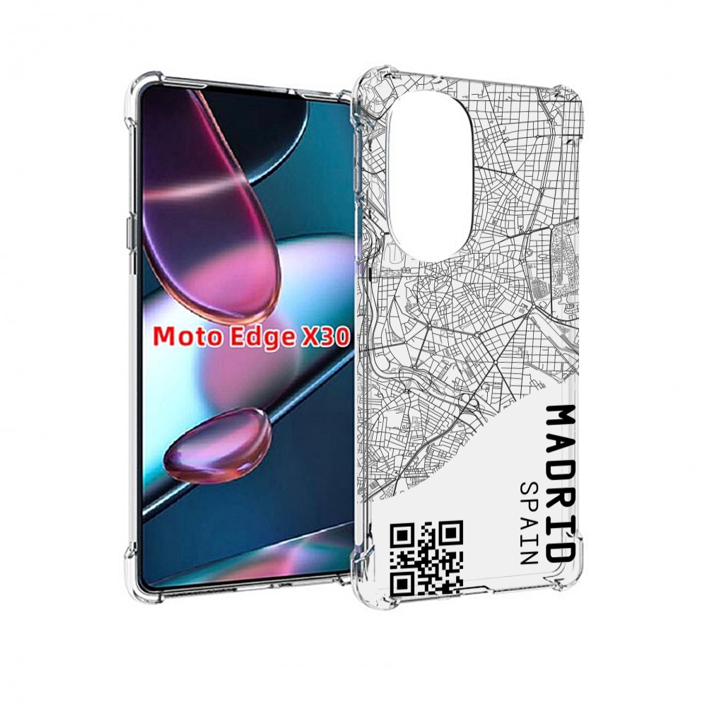 

Чехол MyPads схема-мадрид для Motorola Moto Edge X30, Прозрачный, Tocco