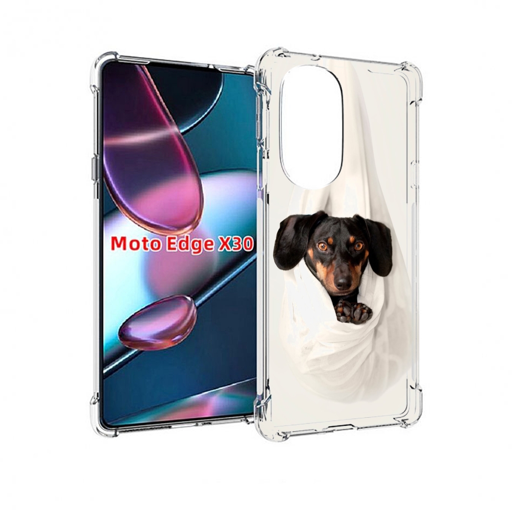 

Чехол MyPads такса собака для Motorola Moto Edge X30, Прозрачный, Tocco