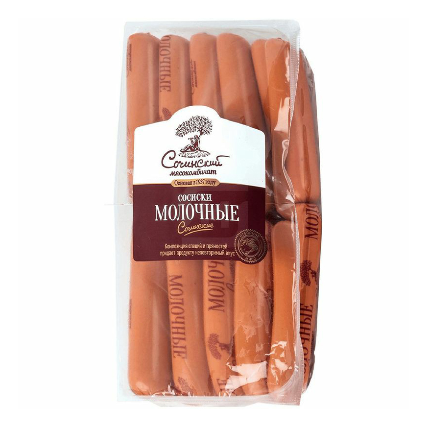 

Сосиски Сочинский мясокомбинат Молочные вареные