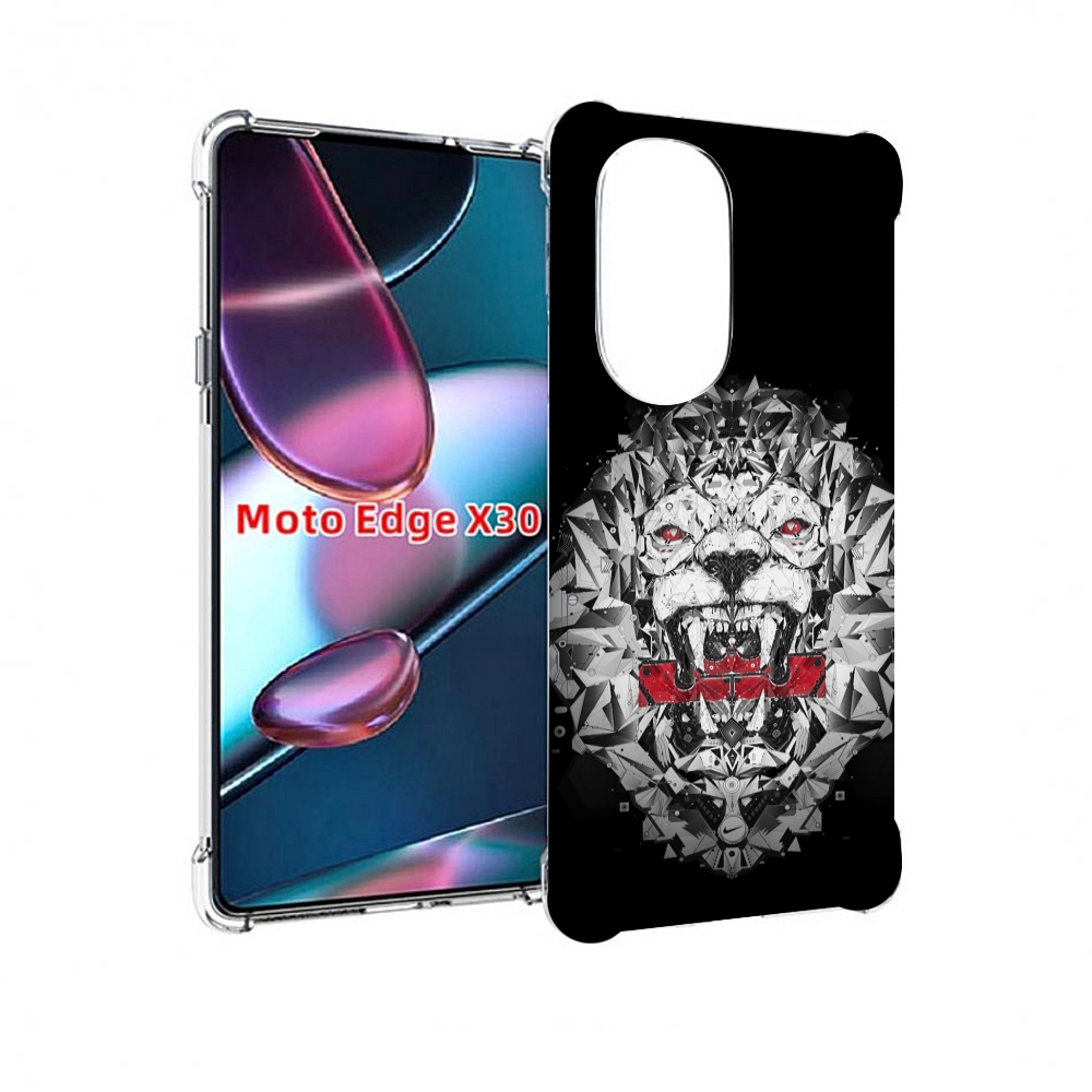 

Чехол MyPads тигр-с-гранями-черно-белый для Motorola Moto Edge X30, Прозрачный, Tocco