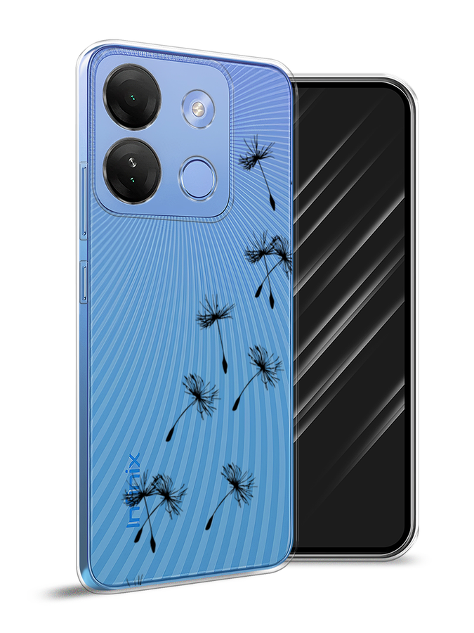 

Чехол Awog на Infinix Smart 7 HD "Летящие одуванчики", Черный, 3103850-8